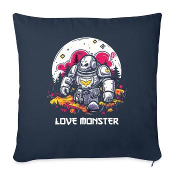 Cher Monster Robot - Housse de coussin décorative 45 x 45 cm - bleu marine - Devant