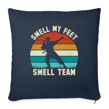 Smell my feet Smell Team - Sofa pillowcase 17,3'' x 17,3'' (45 x 45 cm) - navy - Front