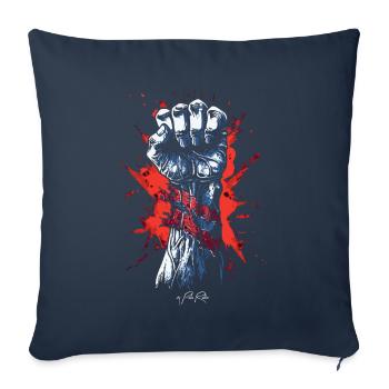 Poing de la liberté, lève le poing de la liberté - Housse de coussin décorative 45 x 45 cm - bleu marine - Devant