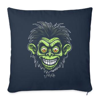 Monster Horror Cartoon Monkey - Sofa pillowcase 17,3'' x 17,3'' (45 x 45 cm) - navy - Front