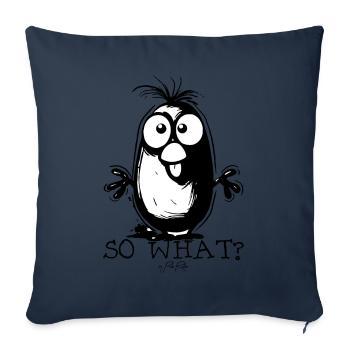 So what, now what? - Sofa pillowcase 17,3'' x 17,3'' (45 x 45 cm) - navy - Front