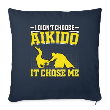 I didn't choose Aikido it chose me - Sofa pillowcase 17,3'' x 17,3'' (45 x 45 cm) - navy - Front