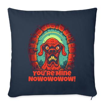 You're mine now, cute angry dog - Sofa pillowcase 17,3'' x 17,3'' (45 x 45 cm) - navy - Front