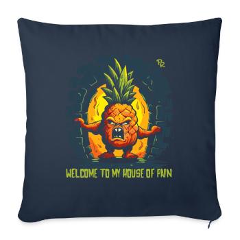 Welcome to the Dungeon of Pain: Pineapple - Sofa pillowcase 17,3'' x 17,3'' (45 x 45 cm) - navy - Front