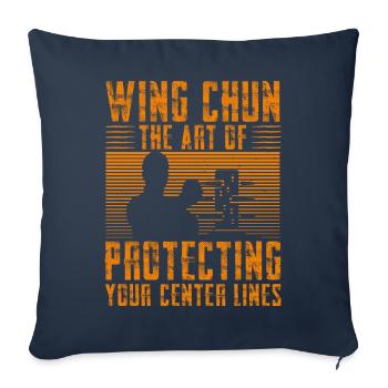 Wing Chun the art of protecting your center lines - Sofa pillowcase 17,3'' x 17,3'' (45 x 45 cm) - navy - Front
