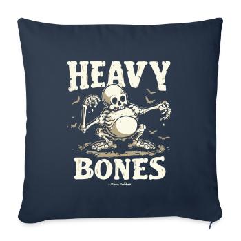 Thick skeleton with massive bones - Sofa pillowcase 17,3'' x 17,3'' (45 x 45 cm) - navy - Front