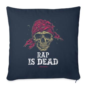 Skull Pirate, Rap Is Dead - Sofa pillowcase 17,3'' x 17,3'' (45 x 45 cm) - navy - Front