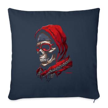 Hop Hop Rap Skull - Sofa pillowcase 17,3'' x 17,3'' (45 x 45 cm) - navy - Front