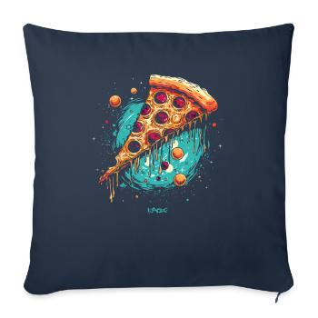 Galaxy Pizza - Sofa pillowcase 17,3'' x 17,3'' (45 x 45 cm) - navy - Front