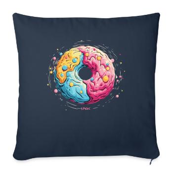 A Donut Galaxy - Sofa pillowcase 17,3'' x 17,3'' (45 x 45 cm) - navy - Front