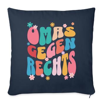 Grannies against the Right - Sofa pillowcase 17,3'' x 17,3'' (45 x 45 cm) - navy - Front