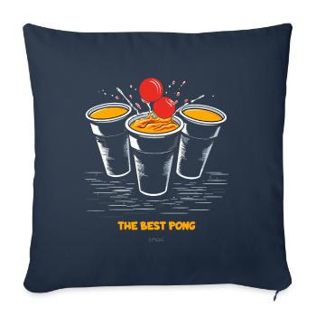 The best pong is beer pong - Sofa pillowcase 17,3'' x 17,3'' (45 x 45 cm) - navy - Front