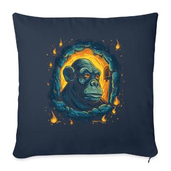 Die Nacht des sternen hellen Kerker-Affen - Sofakissenbezug 45 x 45 cm - Navy - Vorne