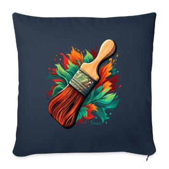 Brushes for painters - Sofa pillowcase 17,3'' x 17,3'' (45 x 45 cm) - navy - Front
