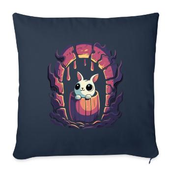 The cute dungeon bunny in a barrel - Sofa pillowcase 17,3'' x 17,3'' (45 x 45 cm) - navy - Front