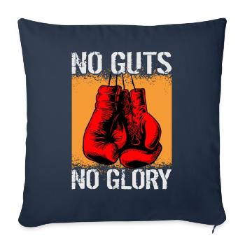 Boxe No Guts No Glory - Housse de coussin décorative 45 x 45 cm - bleu marine - Devant