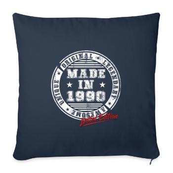 Retro Patch Vintage 1990's Birthday Gift - Sofa pillowcase 17,3'' x 17,3'' (45 x 45 cm) - navy - Front