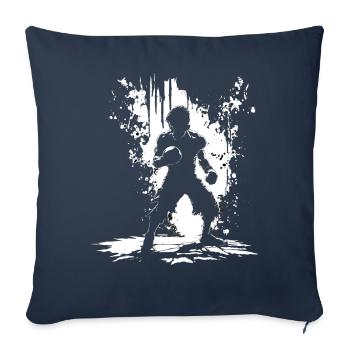Boxe - Housse de coussin décorative 45 x 45 cm - bleu marine - Devant