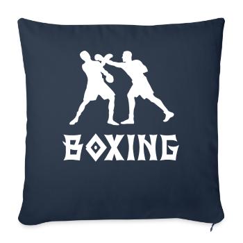 Boxe - Housse de coussin décorative 45 x 45 cm - bleu marine - Devant
