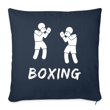 Boxe - Housse de coussin décorative 45 x 45 cm - bleu marine - Devant