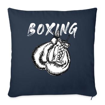 boxe - Housse de coussin décorative 45 x 45 cm - bleu marine - Devant