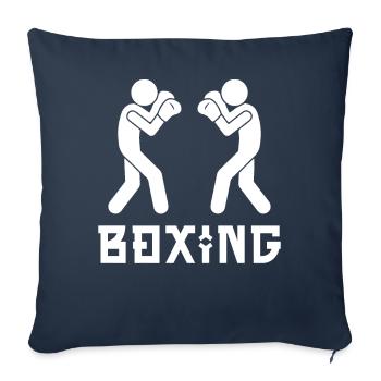 Boxe - Housse de coussin décorative 45 x 45 cm - bleu marine - Devant