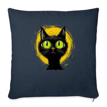 Cool Cartoon Cat Cat - Sofa pillowcase 17,3'' x 17,3'' (45 x 45 cm) - navy - Front