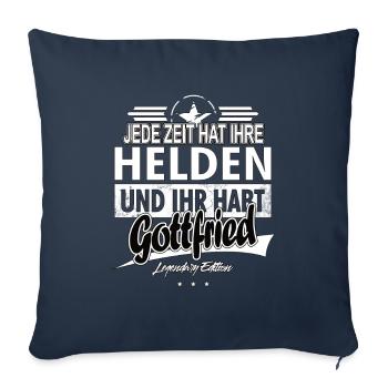 Chaque époque a ses héros Vous avez Gottfried - Housse de coussin décorative 45 x 45 cm - bleu marine - Devant