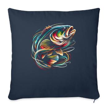 Bass Fish - Sofa pillowcase 17,3'' x 17,3'' (45 x 45 cm) - navy - Front
