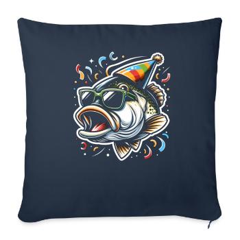 Bass Fish - Sofa pillowcase 17,3'' x 17,3'' (45 x 45 cm) - navy - Front