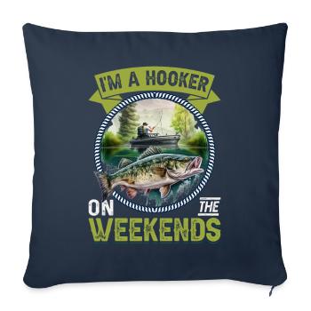 I'm a Hooke on the Weekends - Sofa pillowcase 17,3'' x 17,3'' (45 x 45 cm) - navy - Front