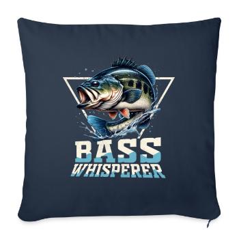 Achigan Whusperer - Housse de coussin décorative 45 x 45 cm - bleu marine - Devant