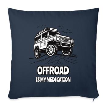 Le véhicule tout-terrain et le tout-terrain sont mon médicament - Housse de coussin décorative 45 x 45 cm - bleu marine - Devant