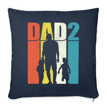 Dad - Sofa pillowcase 17,3'' x 17,3'' (45 x 45 cm) - navy - Front