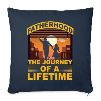Fatherfood the journey of a lifetime - Sofa pillowcase 17,3'' x 17,3'' (45 x 45 cm) - navy - Front