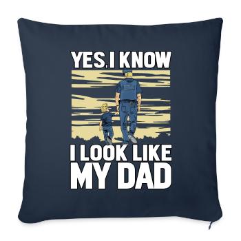 Yes I know I look like my Dad - Sofa pillowcase 17,3'' x 17,3'' (45 x 45 cm) - navy - Front