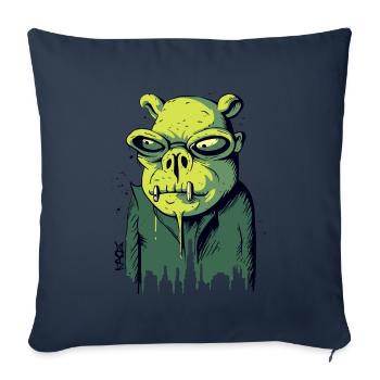 Goblin Ogre: I'm just an awkward existence - Sofa pillowcase 17,3'' x 17,3'' (45 x 45 cm) - navy - Front