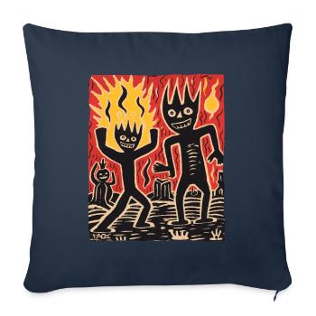 This is a damn good hell party - Sofa pillowcase 17,3'' x 17,3'' (45 x 45 cm) - navy - Front