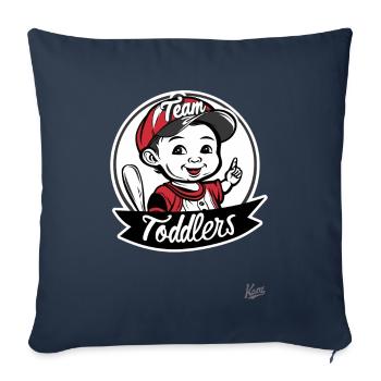 Funny baseball logo team for toddlers - Sofa pillowcase 17,3'' x 17,3'' (45 x 45 cm) - navy - Front