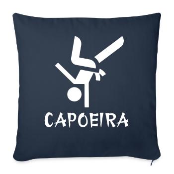 Capoeira - Housse de coussin décorative 45 x 45 cm - bleu marine - Devant