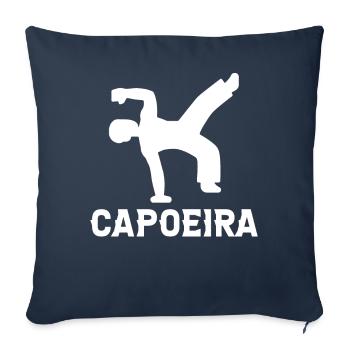 Capoeira - Housse de coussin décorative 45 x 45 cm - bleu marine - Devant