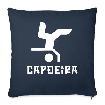 Capoeira - Housse de coussin décorative 45 x 45 cm - bleu marine - Devant