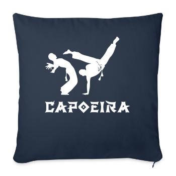 Capoeira - Housse de coussin décorative 45 x 45 cm - bleu marine - Devant