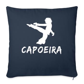 Capoeira - Housse de coussin décorative 45 x 45 cm - bleu marine - Devant