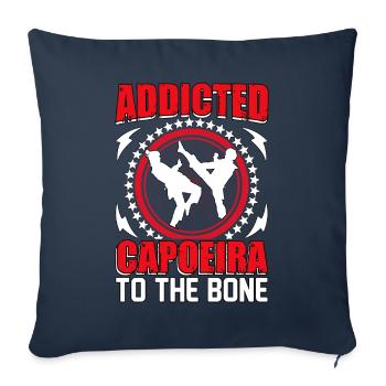 Addicted Capoeira to the Bone - Sofa pillowcase 17,3'' x 17,3'' (45 x 45 cm) - navy - Front