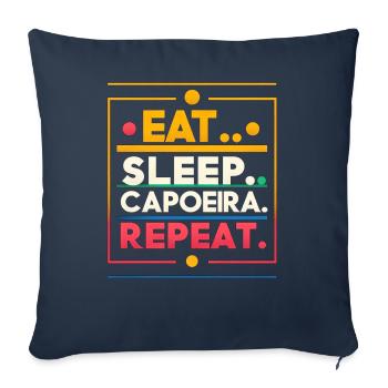 Essen Schlaf Capoeira Wiederholen - Sofakissenbezug 45 x 45 cm - Navy - Vorne