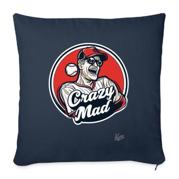 Crazy Mad, the crazy and insane - Sofa pillowcase 17,3'' x 17,3'' (45 x 45 cm) - navy - Front