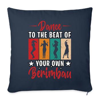 Dansez au rythme de votre propre berimbau - Housse de coussin décorative 45 x 45 cm - bleu marine - Devant