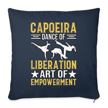 Capoeira, Tanz der Befreiung, Kunst der Ermächtigung - Sofakissenbezug 45 x 45 cm - Navy - Vorne