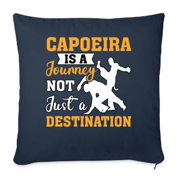 La capoeira est un voyage, pas seulement une destination - Housse de coussin décorative 45 x 45 cm - bleu marine - Devant